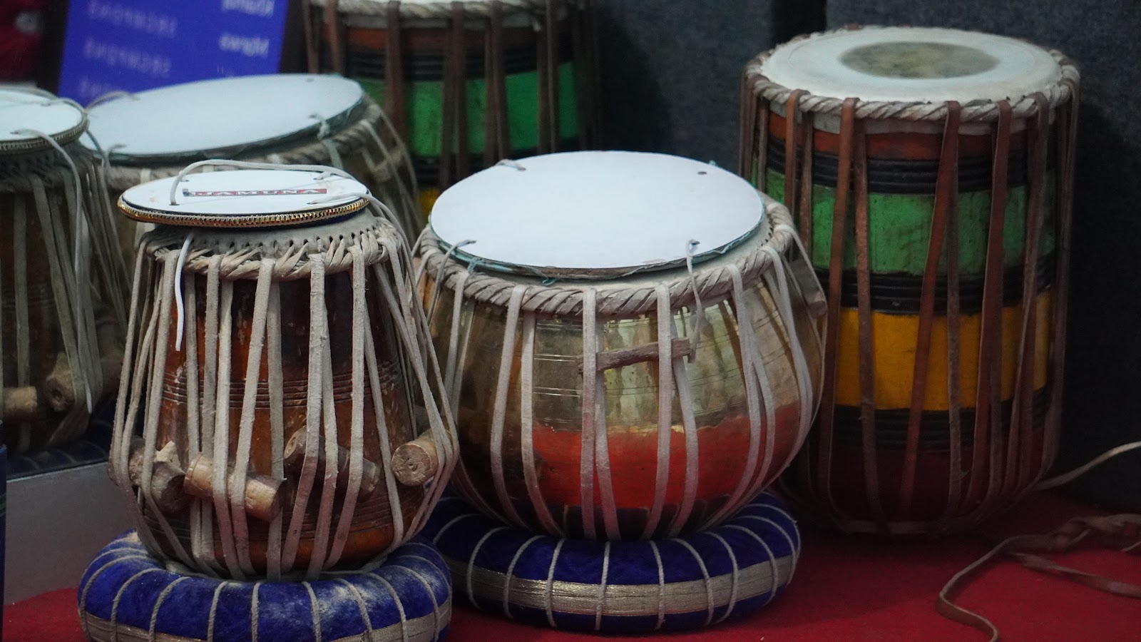 Tabla drums in the academy’s practice room